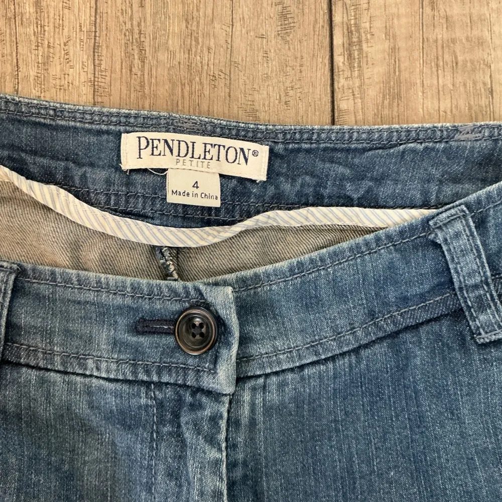 Pendleton Denim Capri Pants Cropped Jeans Blue Petite Size‎ 4 - Image 5