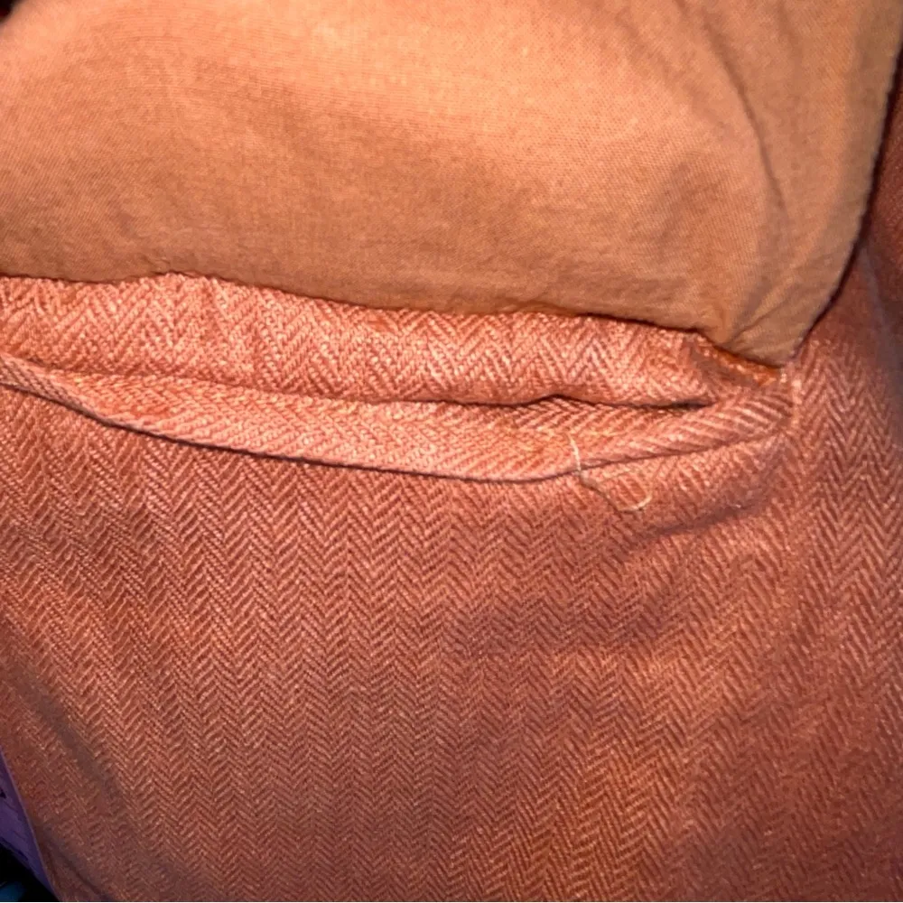 ANN TAYLOR Loft Petites Size L Coral jacket front flap pockets collarless - Image 11