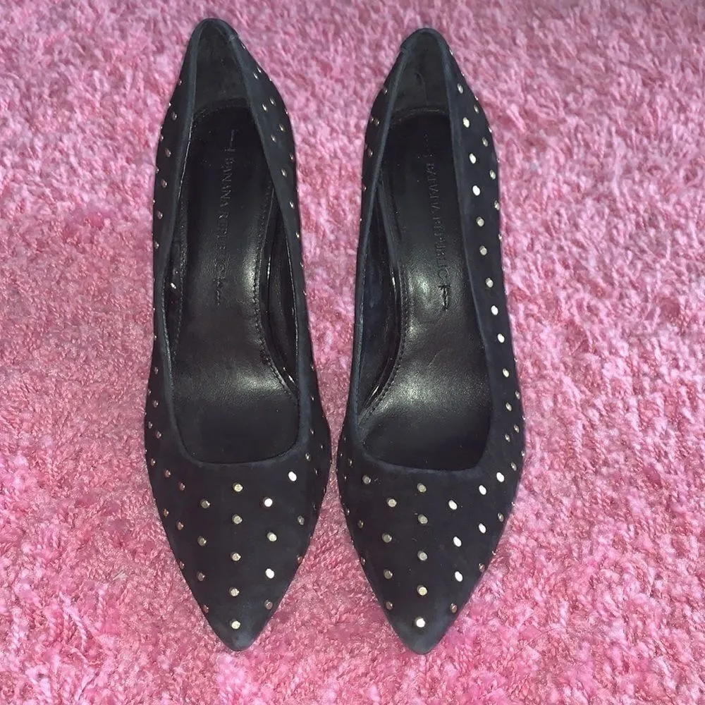 Banana Republic Black Studded Heels - Image 2