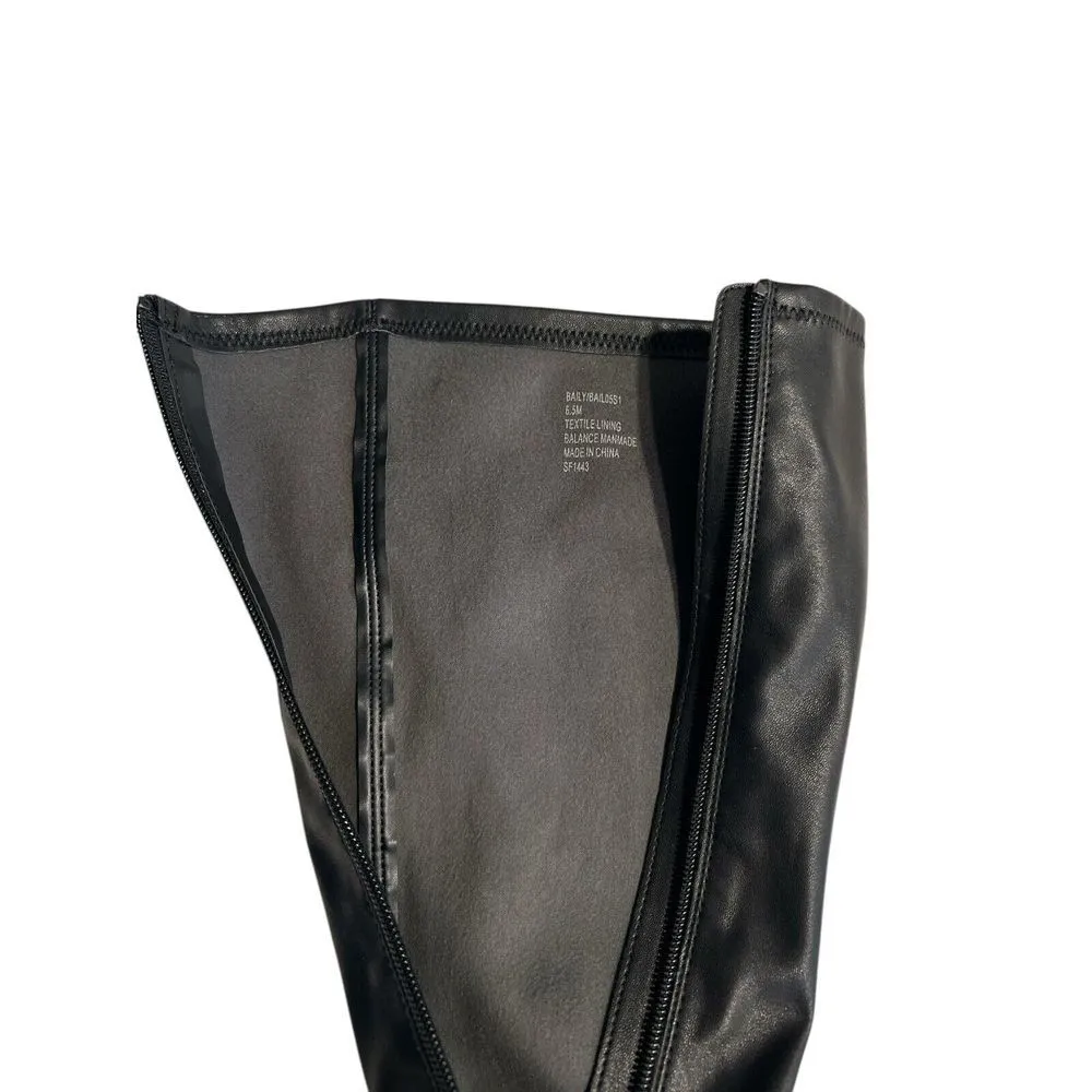 NWT Steve Madden Platform‎ Black Heeled Boots Women Size 6.5 Bailey - Image 11