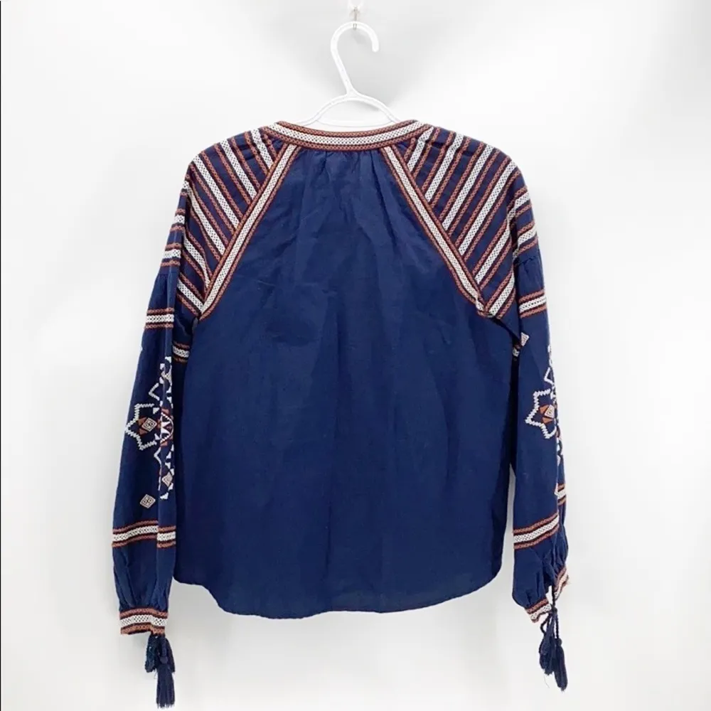 GAP southwestern native button up smock tassels boho hippie - Image 2