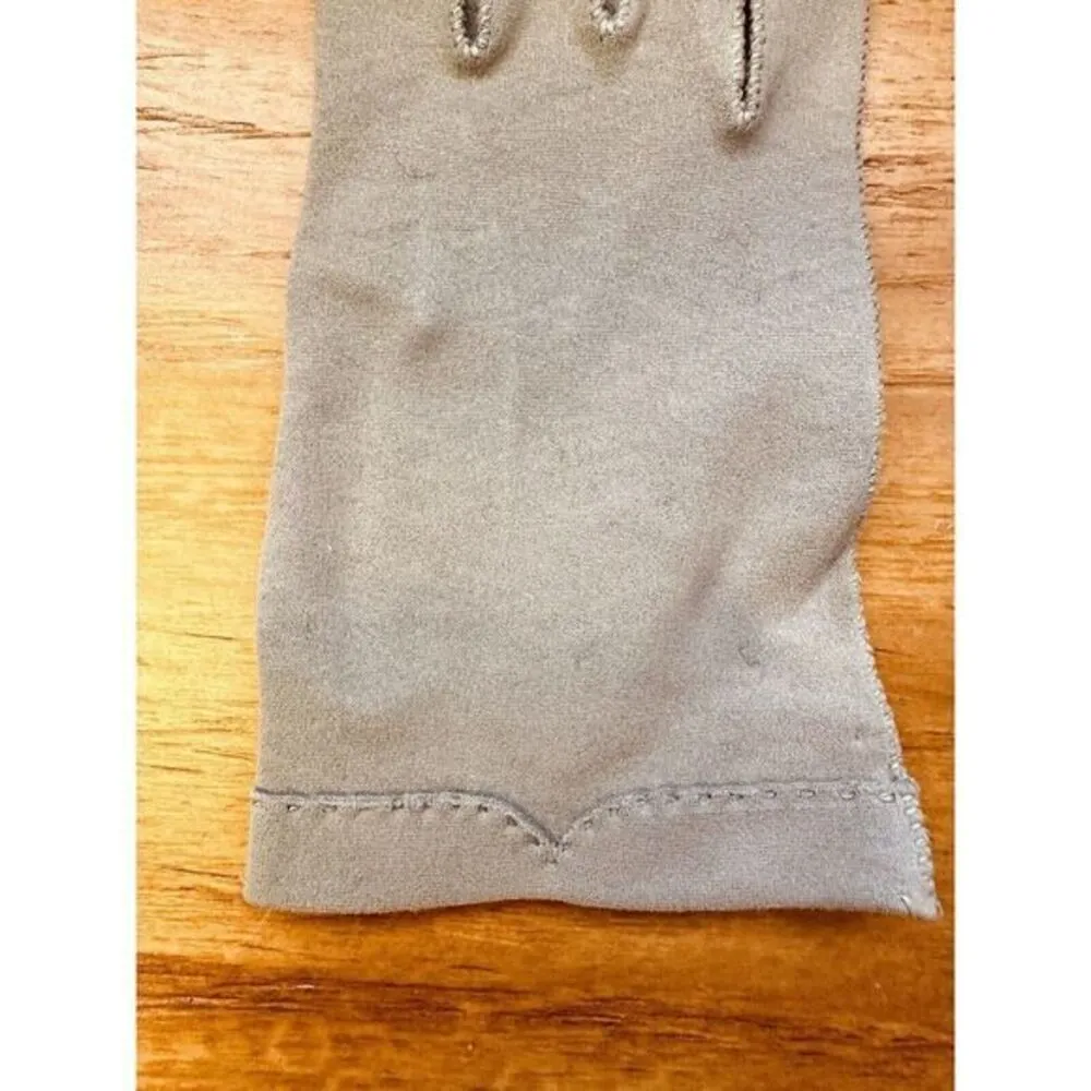 Vintage Crescendo Ladies Sage Green Leather Tailored Driving Gloves‎ Size 6 - Image 6