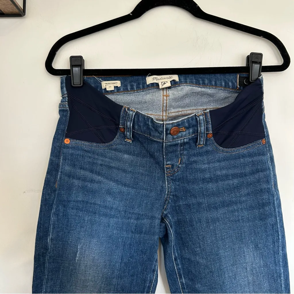 Madewell The Maternity Side-Panel Slim Boyjean: Adjustable Edition Size 26 - Image 5