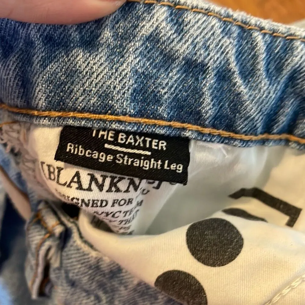 Blank NYC The Baxter ribcage straight distressed knee jeans 28 - Image 5