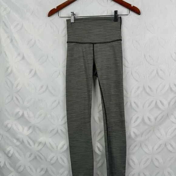 Lululemon Align High‎ Rise Leggings Size 2 Striped Grey Black Yoga Athleisure - Image 7