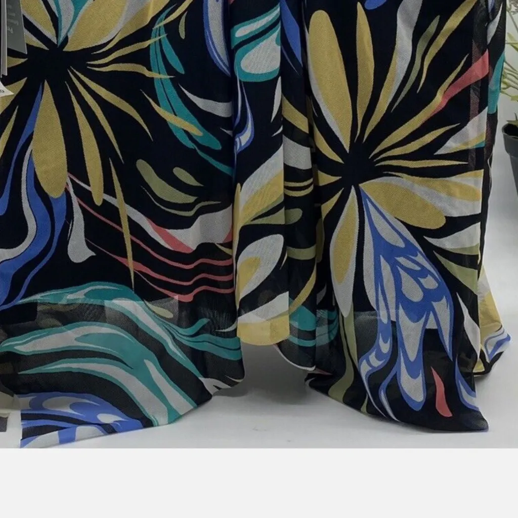 COCO Reef Contours Current Bra Sized Mesh Layer Tankini Top in Retro Swirl 36D - Image 7