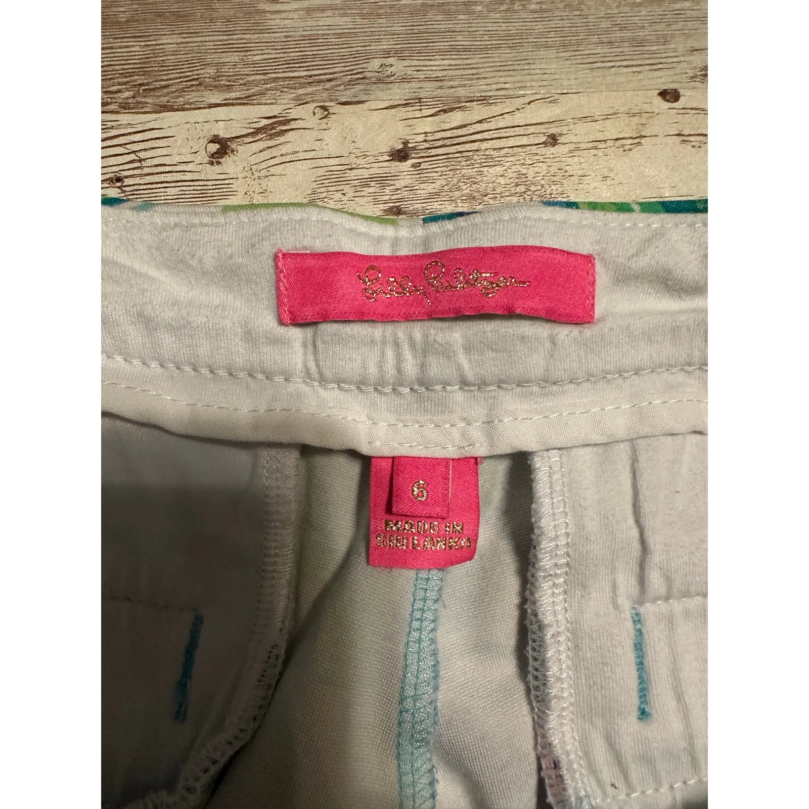 Lilly Pulitzer Darci Knit Shorts Women's Size 6 Coastal Preppy Scalloped Hem - Image 3