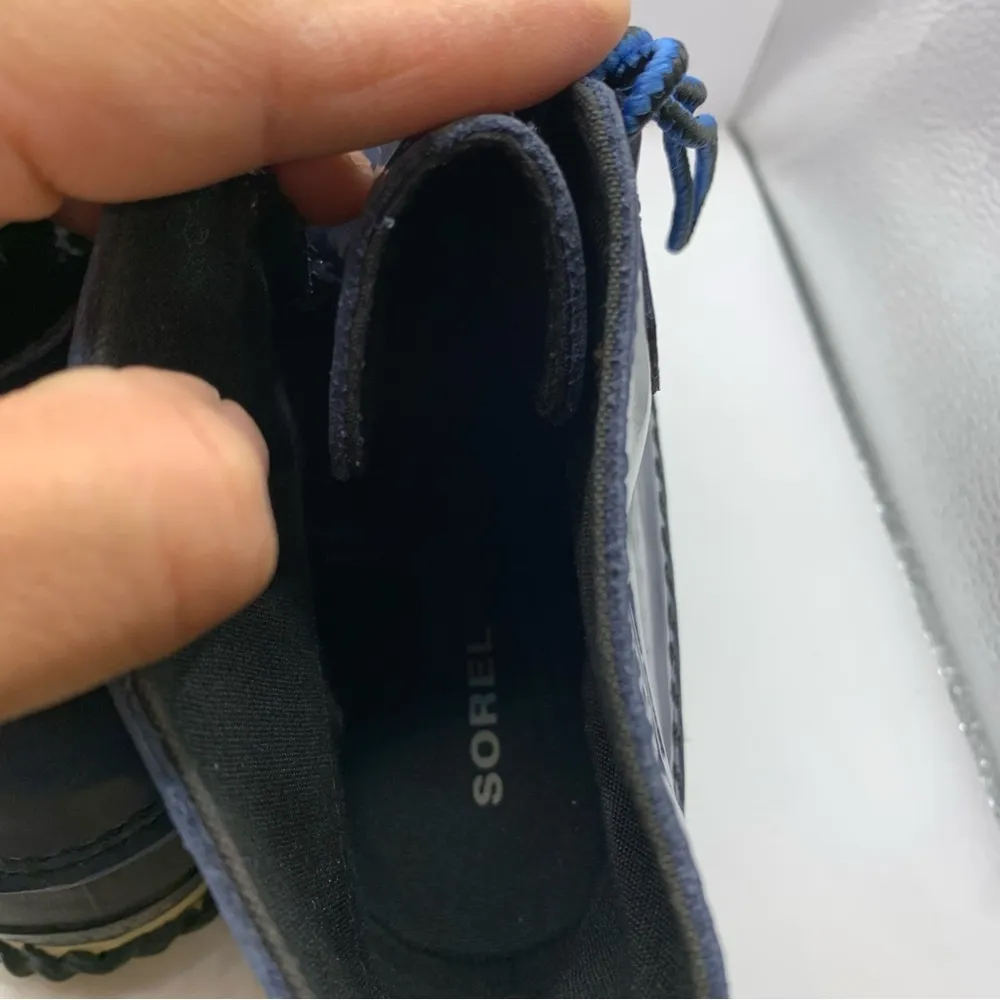 Sorel Women's Rain Boots Size 7.5 Blue Out N About Nocturnal EUC - Image 2