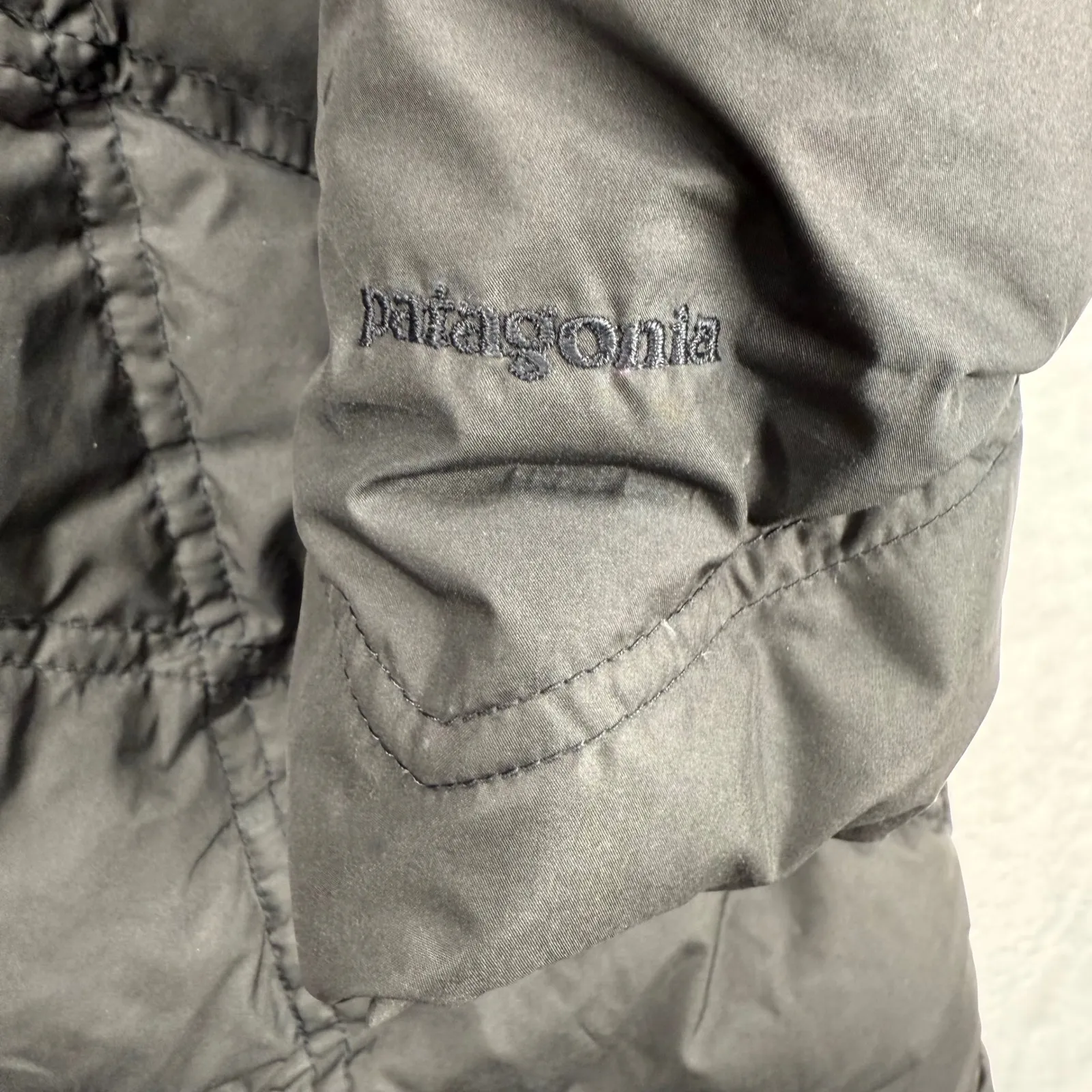 Patagonia Down Parka Coat Puffer Quilted Lightweight Black Women's‎ S - READ - Image 8