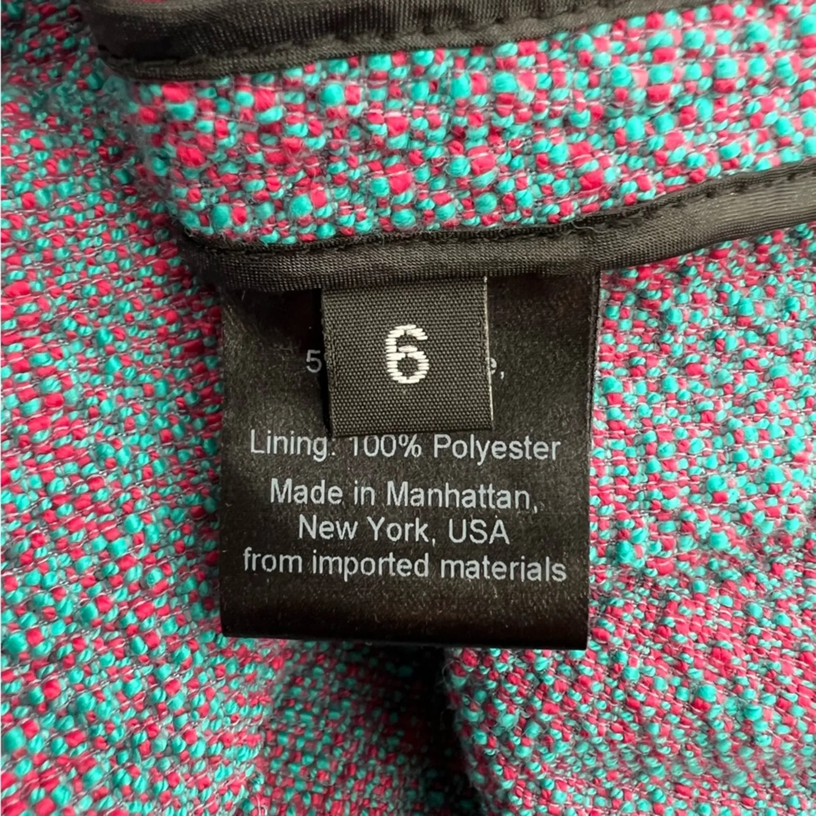 NWT Rachel Comey agitator tweed top pink blue sz 6 - Image 3