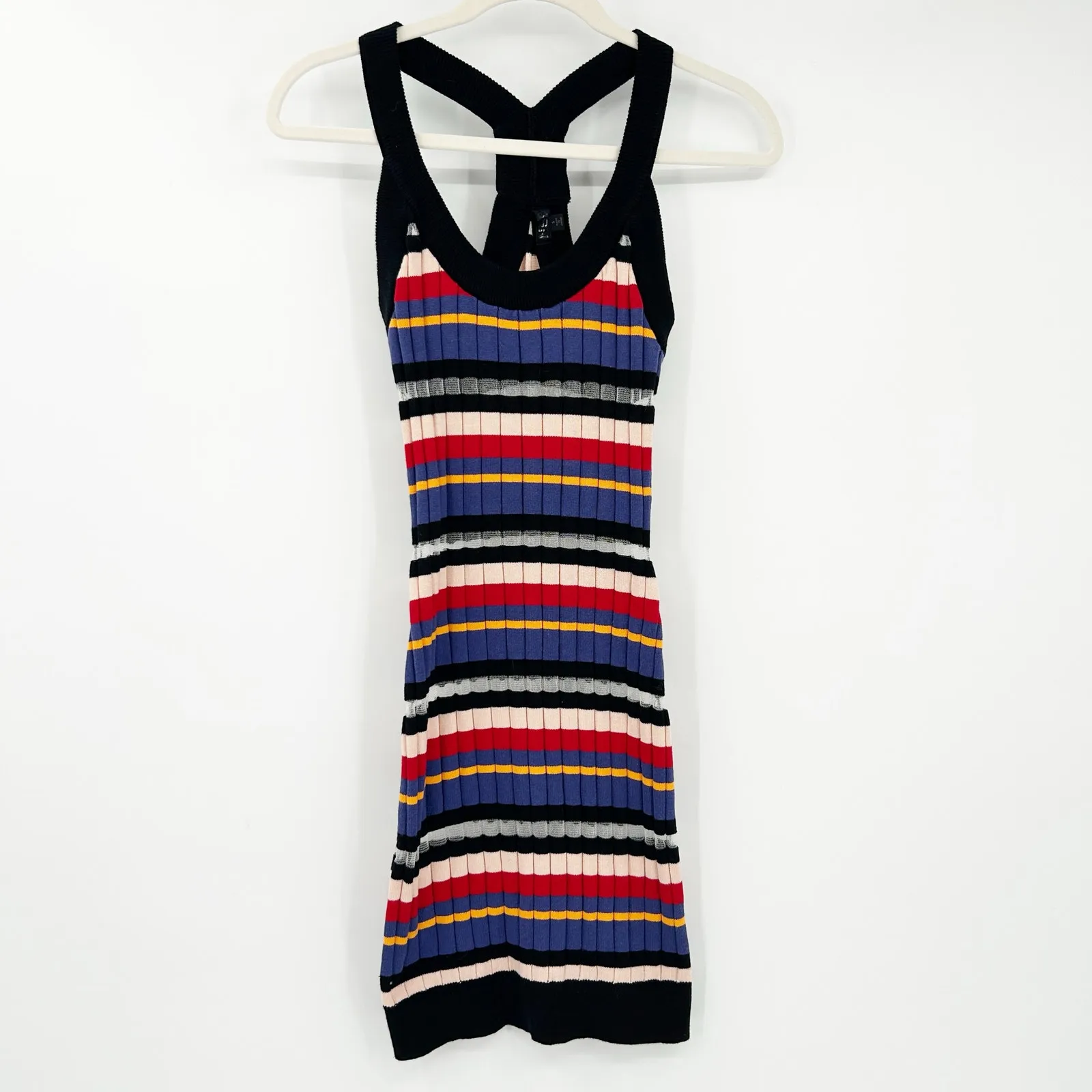NBD Revolve‎ Womens Going Out Jenna Striped Rib Knit Tank Bodycon Mini Dress S - Image 3