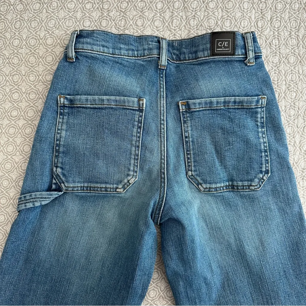 Current/Elliott The Painter Wide Leg Denim Blue Jeans Size 24 - Image 6