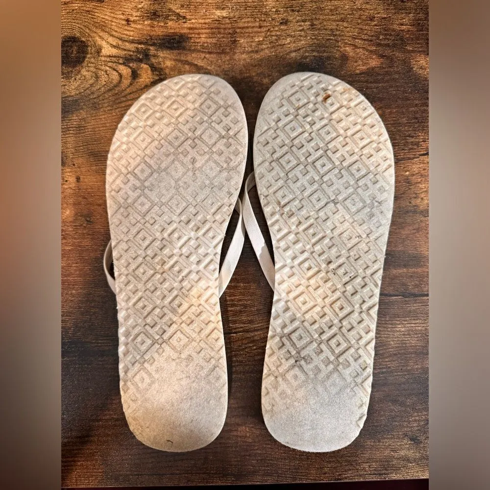 Tory‎ Burch Blue and White flip flops size 8/9 - Image 5