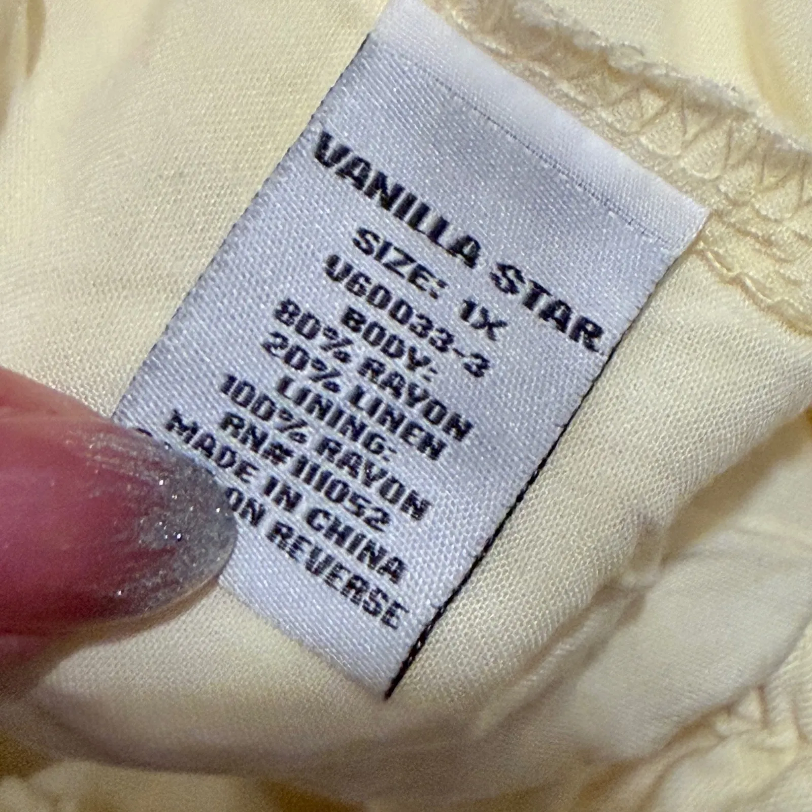 Vanilla Star Linen Blend Skort 1X Yellow Ruffle Tiered Shorts Skirt Plus Size - Image 5