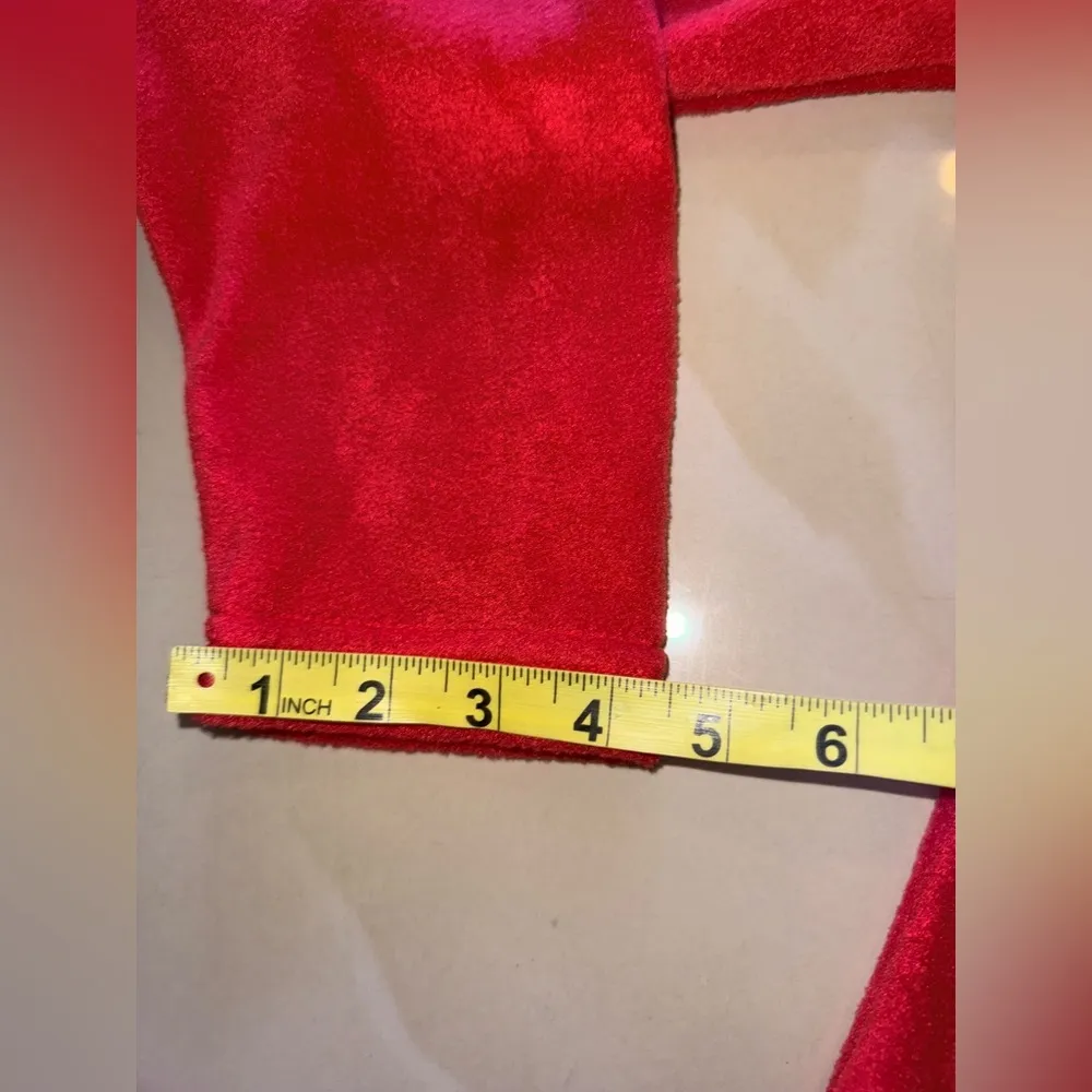 Colorado Clothing Red w/Black Trim Full Zip Fleece Jacket Size Large - Image 3