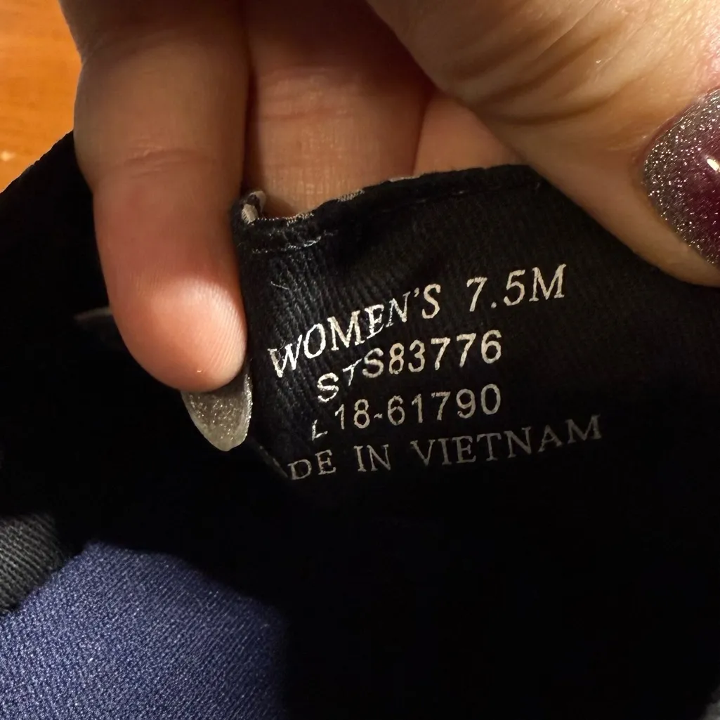 Sperry Crest Vibe Gingham Fashion Sneaker Black White Ribbon Spring Summer W7.5 - Image 7