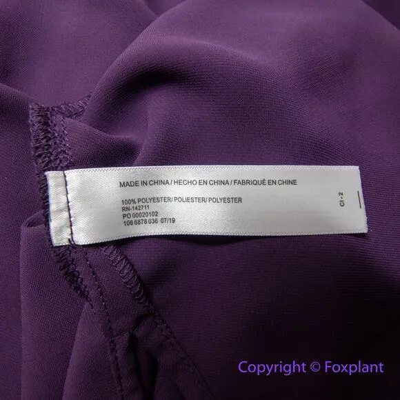 New! Eloquii‎  Purple Plum Long Tunic Hi Low Sheer V-Neck, Women's  Plus Size 22 - Image 10