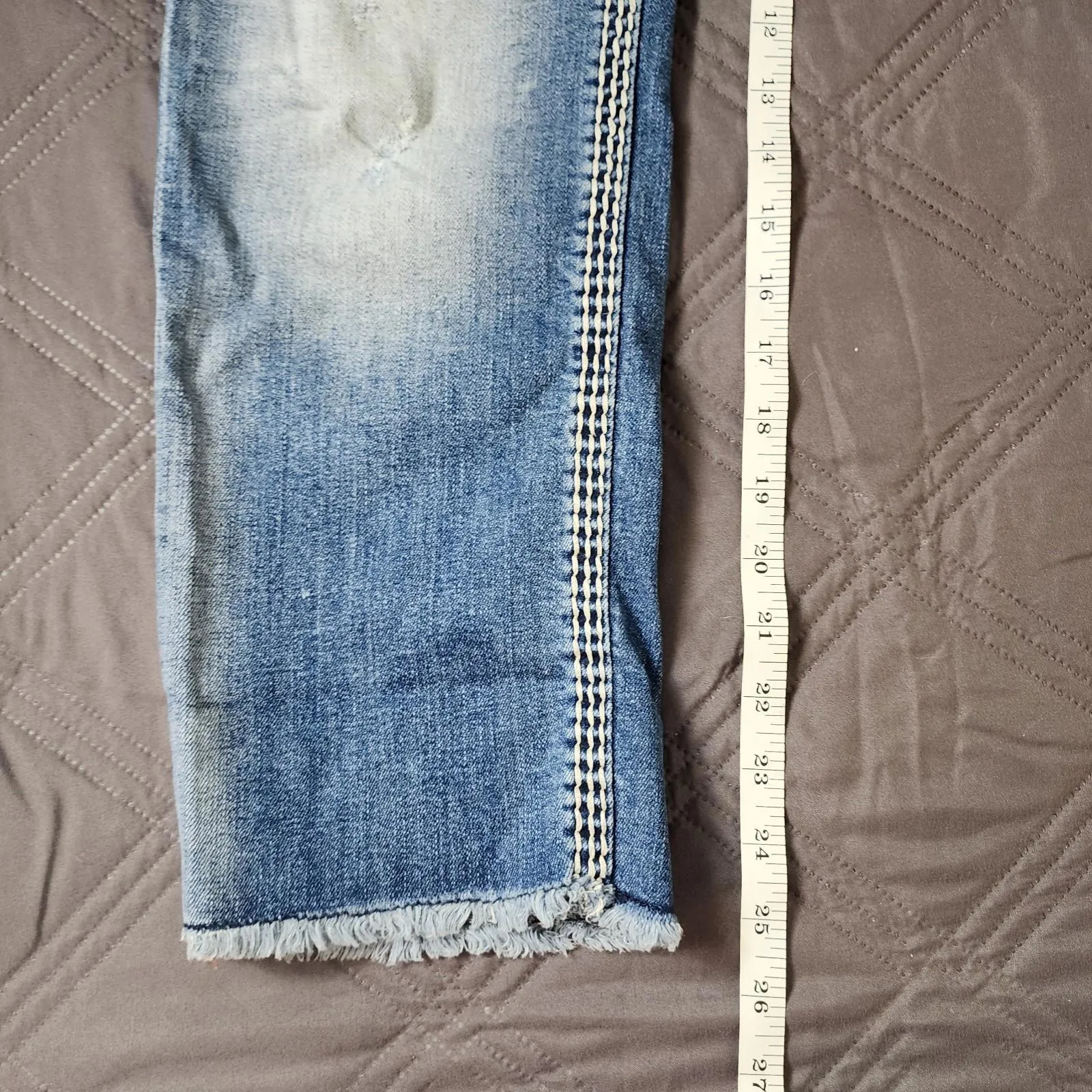 Rock Revival Sherri Easy Capri Womens 28 Distressed Embellished Denim Y2K Retro - Image 8