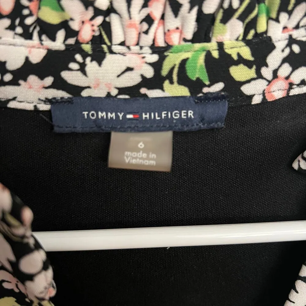 Tommy Hilfiger Floral Multi-Color Tiered Shift Dress Size 6 Womens Sleeveless - Image 5
