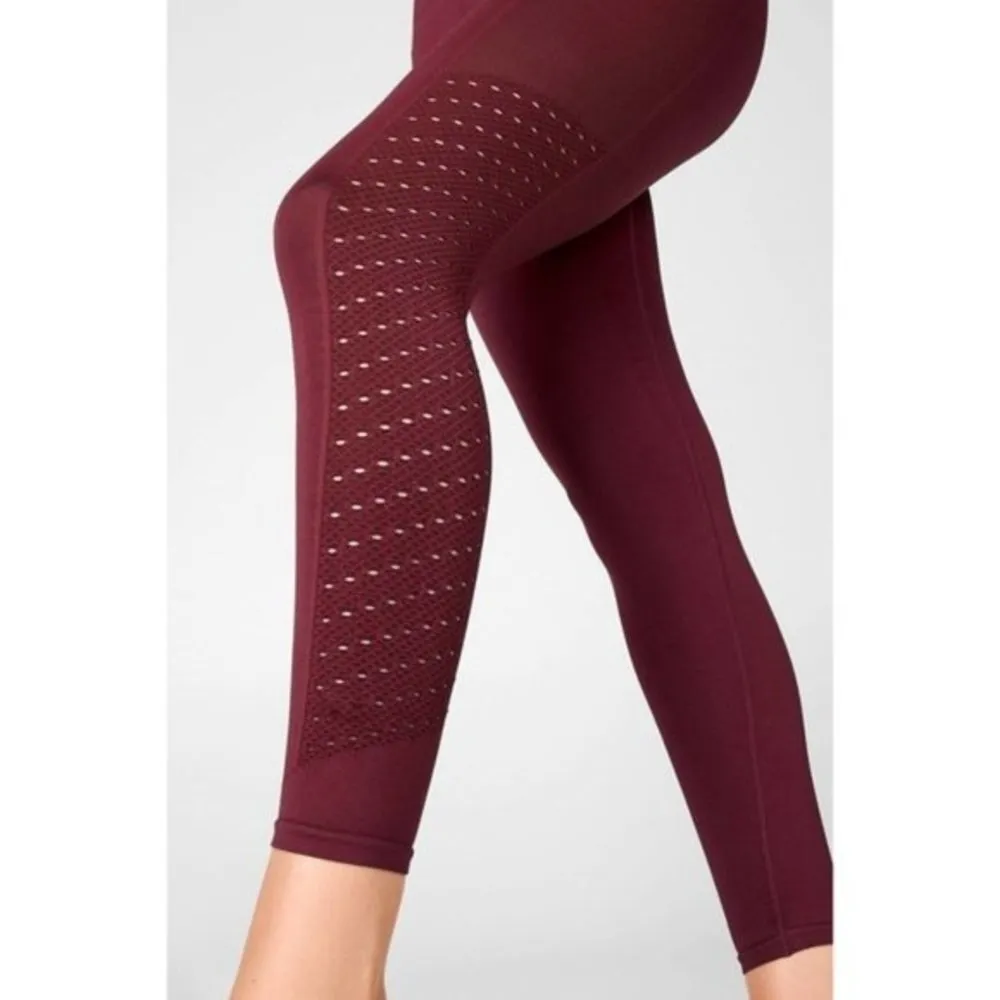 Fabletics Sync Perforated 7/8  Rust Leggings - Image 3