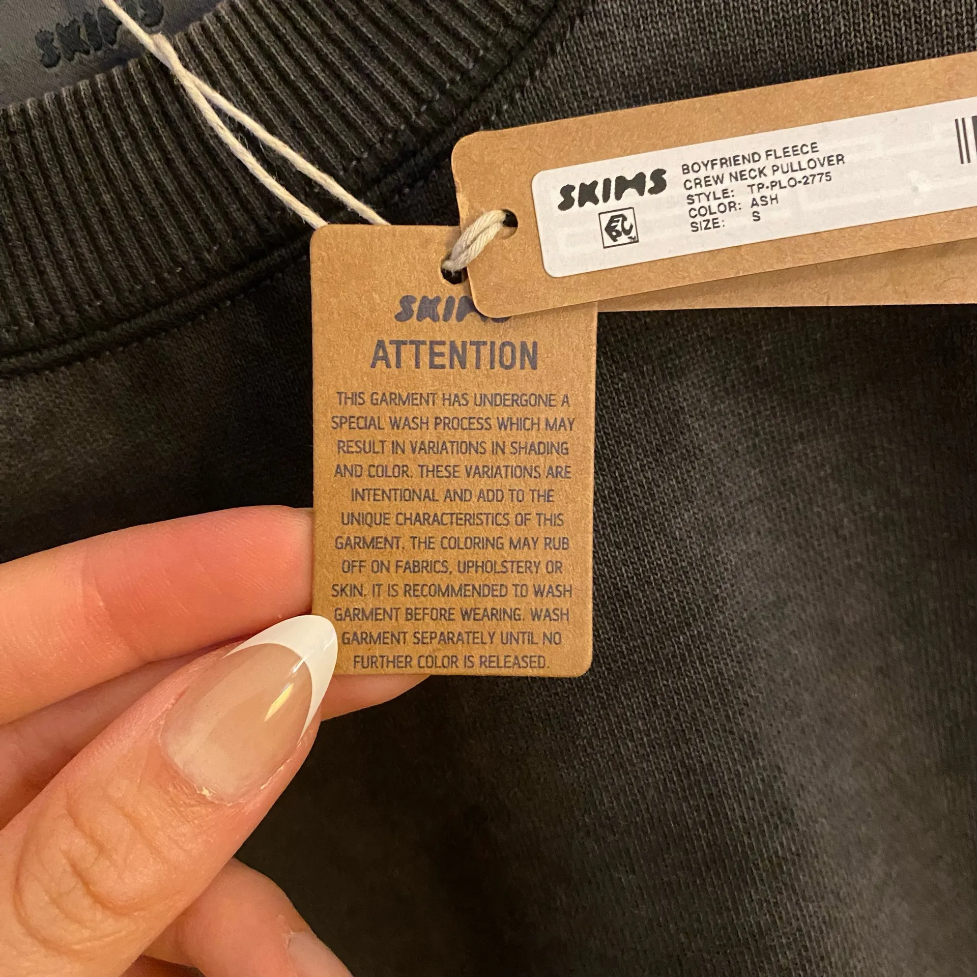 SKIMS Boyfriend Fleece Crewneck Pullover - Image 5