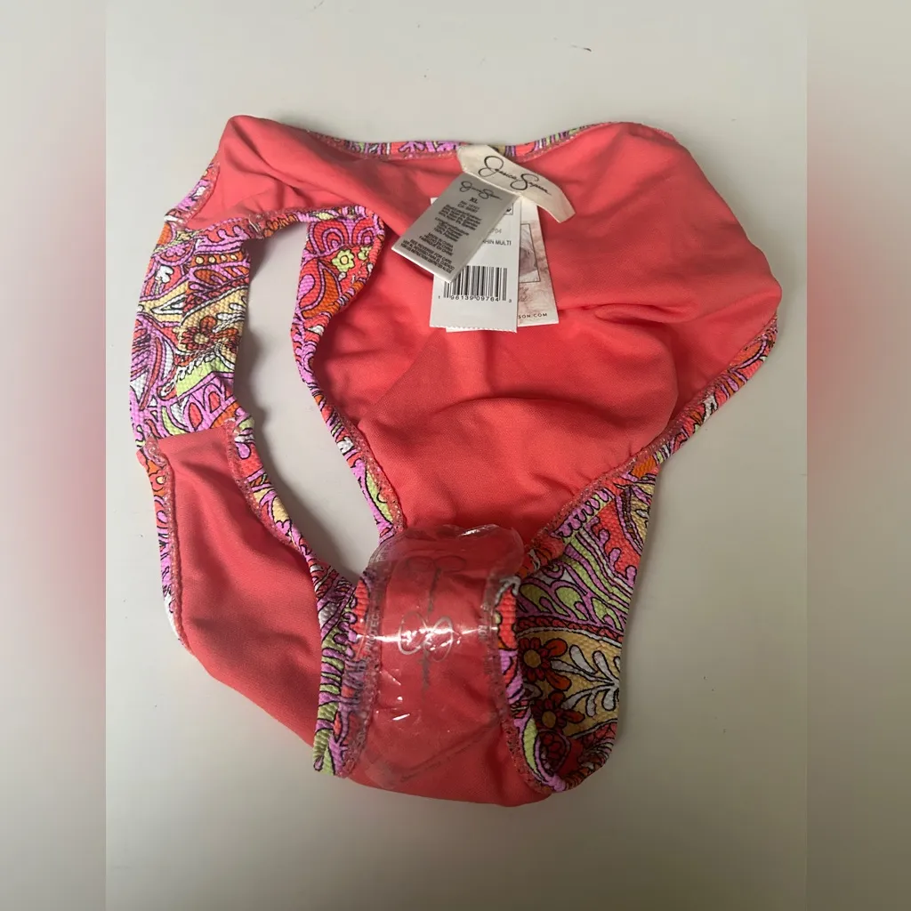 Jessica Simpson Women’s Hipster Bikini Bottoms size XL Mandarin Multi - Image 5