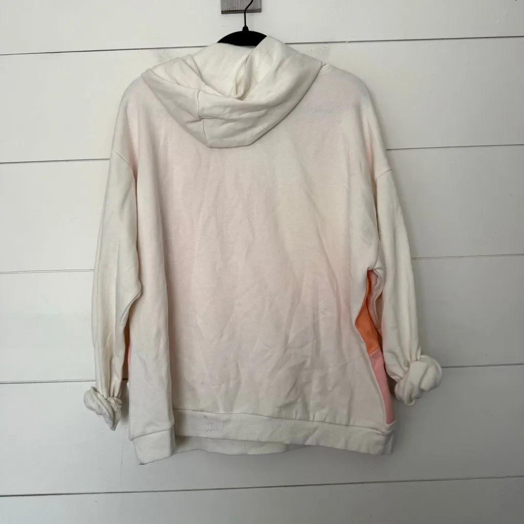 Vinyl Icons Women’s Large White Multicolored Hoodie Sweatshirt - Image 4