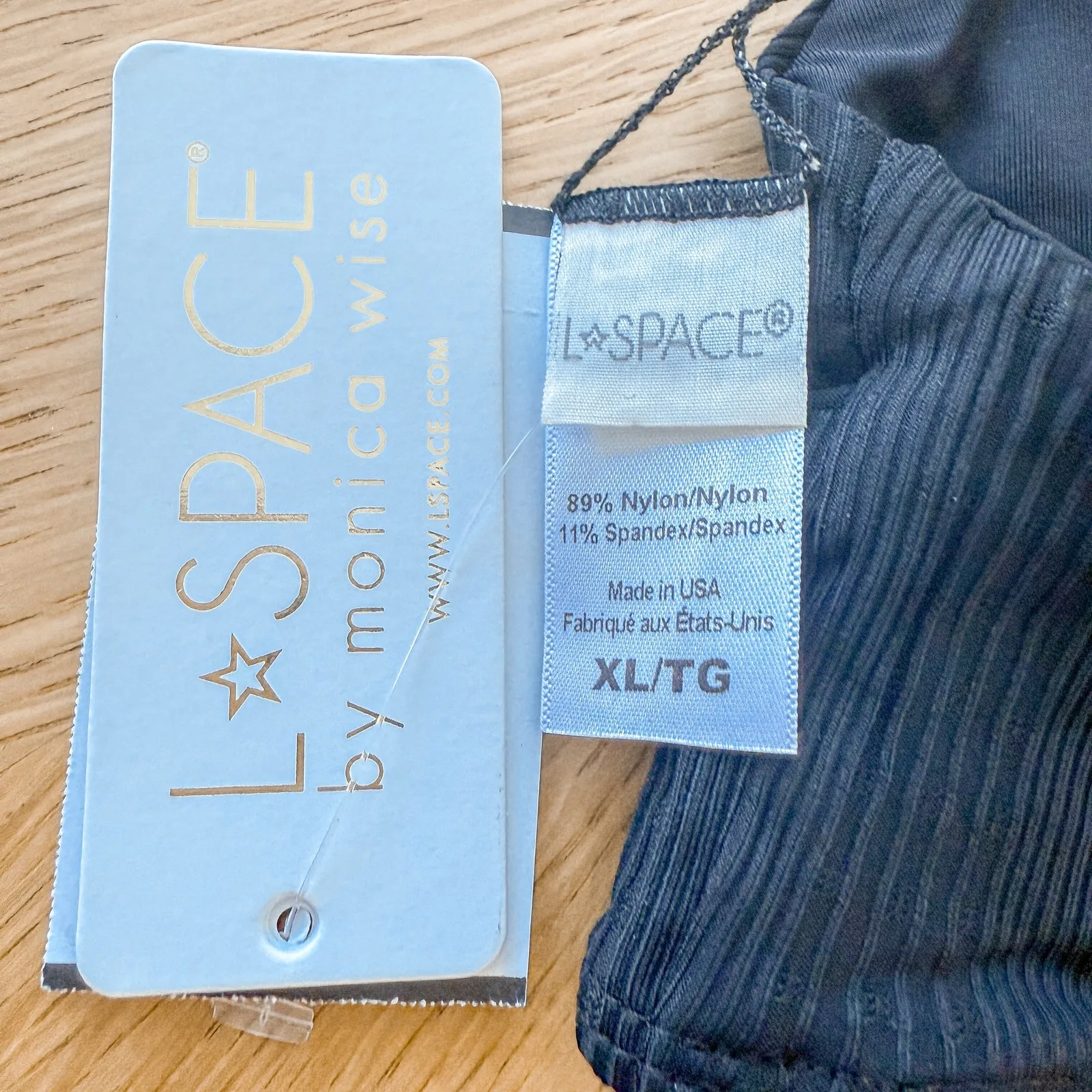 L Space Bikini Top Womens XL Blue Siren Wired‎ Ribbed Swimwear Beach Coastal NWT - Image 5