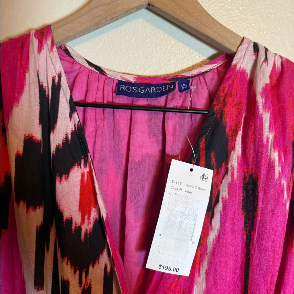 Ro's Garden Hunan Boyfriend Printed Cap Sleeve A-Line Tiered Mini Dress‎ - Image 3