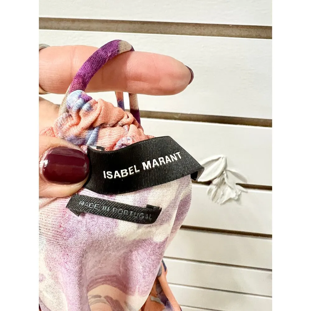 Isabel Marant Jadessi Floral Cutout Asymmetric Midi Dress Peach Womens 38 / US 6 - Image 7