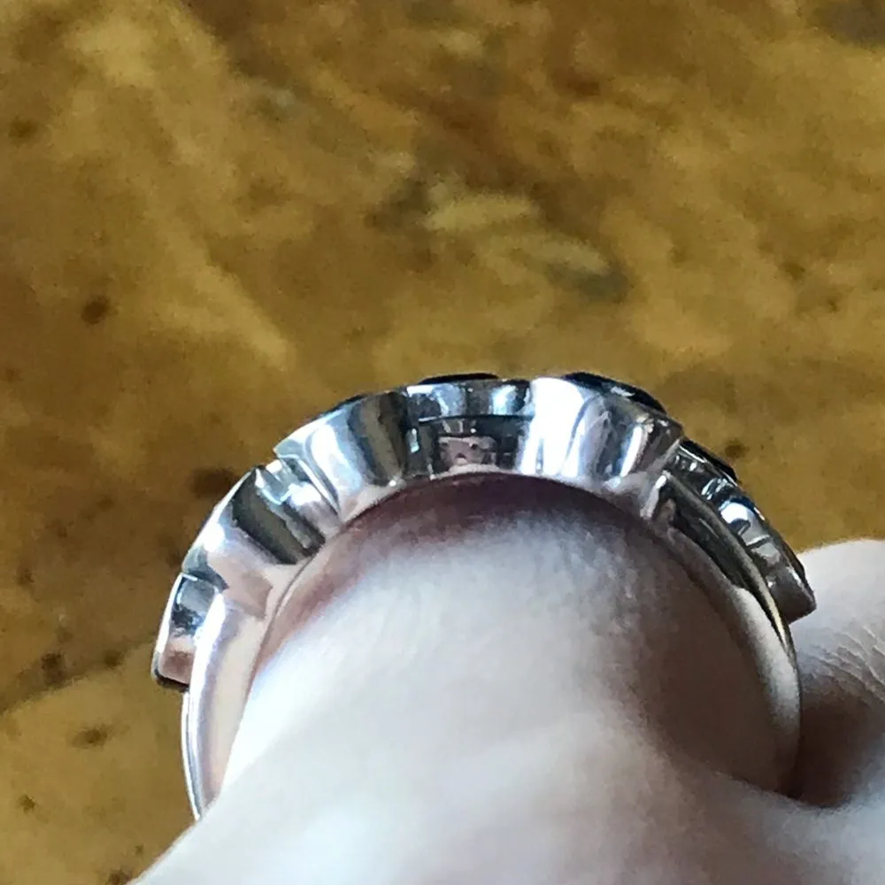 Blue Masoala Sapphire Sterling Silver Ring Size 6 - Image 3