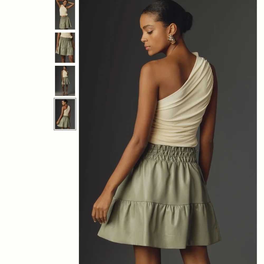 Anthropologie The Somerset Mini Skirt: Faux Leather Edition - Image 4