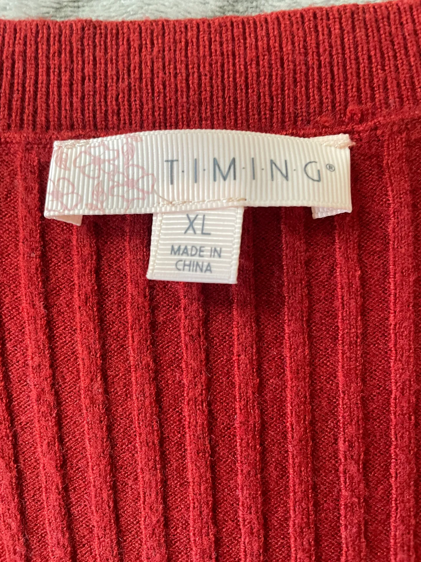 Timing Rust-Colored Ribbed Sweater Dress - Image 3