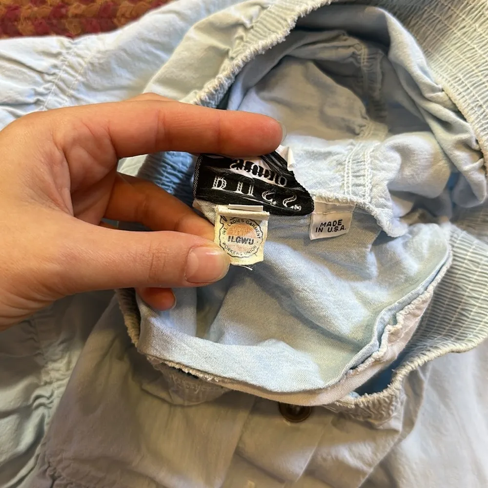 VTG LIGH WASH DENIM BUTTON UP MIDI MAXI SKIRT WESTERN COWGIRL BOHO Blue - Image 5