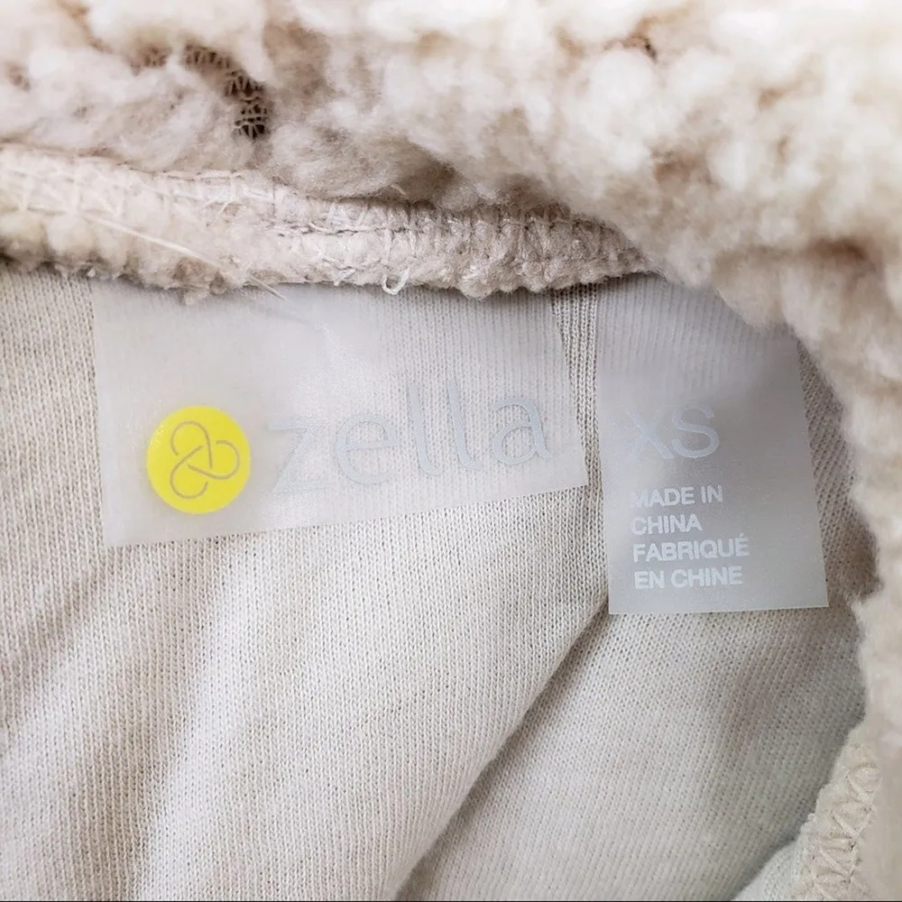 Zella Cassie Faux Shearling Oversized Hoodie NEW - Image 10