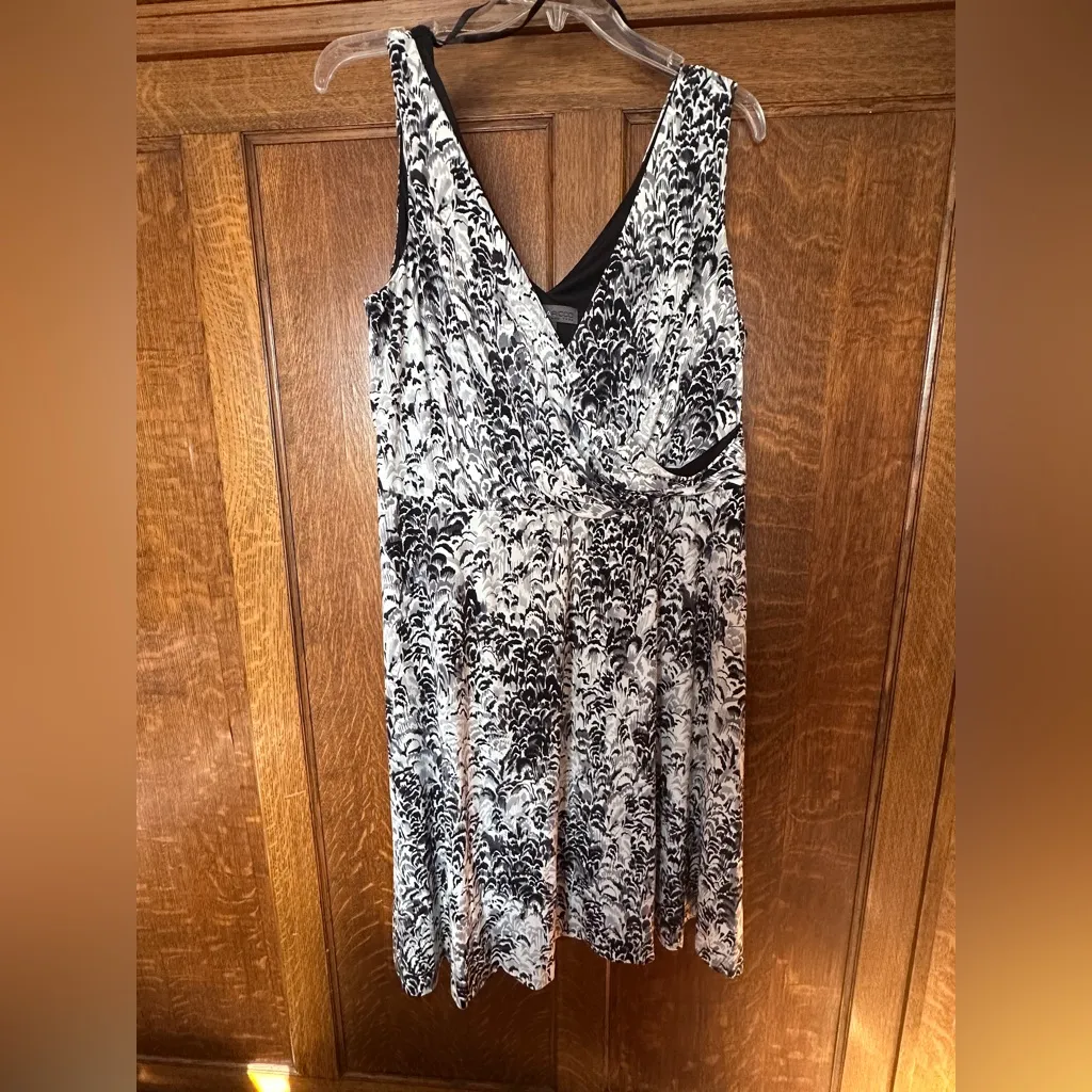 Donna Ricco Black and White Watercolor V-Neck Sleeveless Dress, Size 18W, NWOT - Image 9