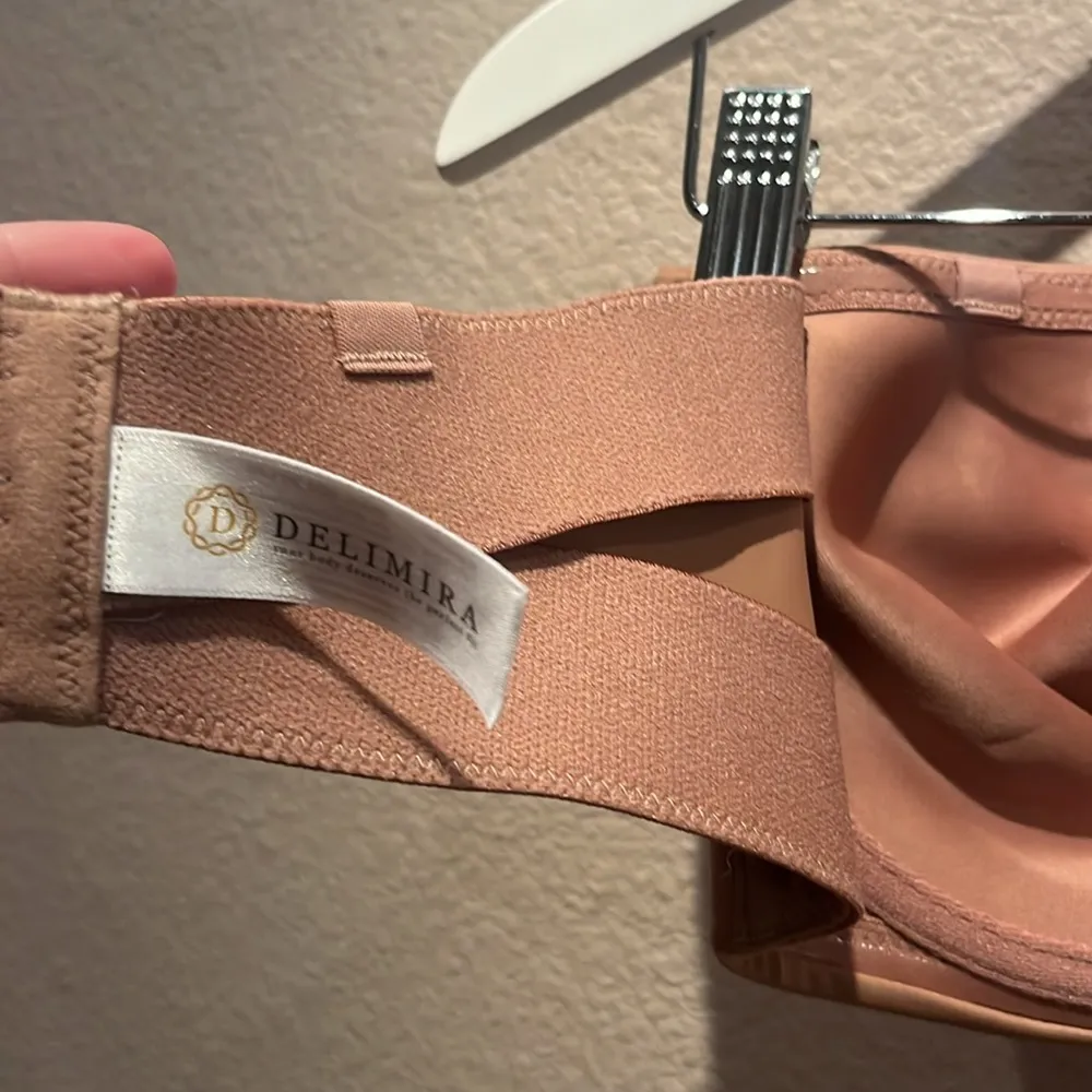New Delimira Women’s Strapless Bra Nude Beige Tan Size 34DD or 34E - Image 9