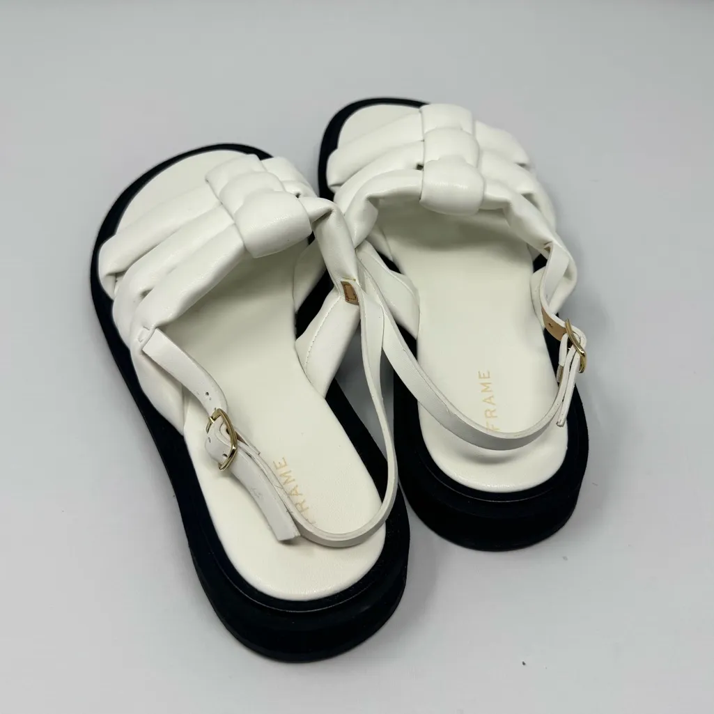 Frame Le Weston Sandal in Blanc 38 NEW - Image 5
