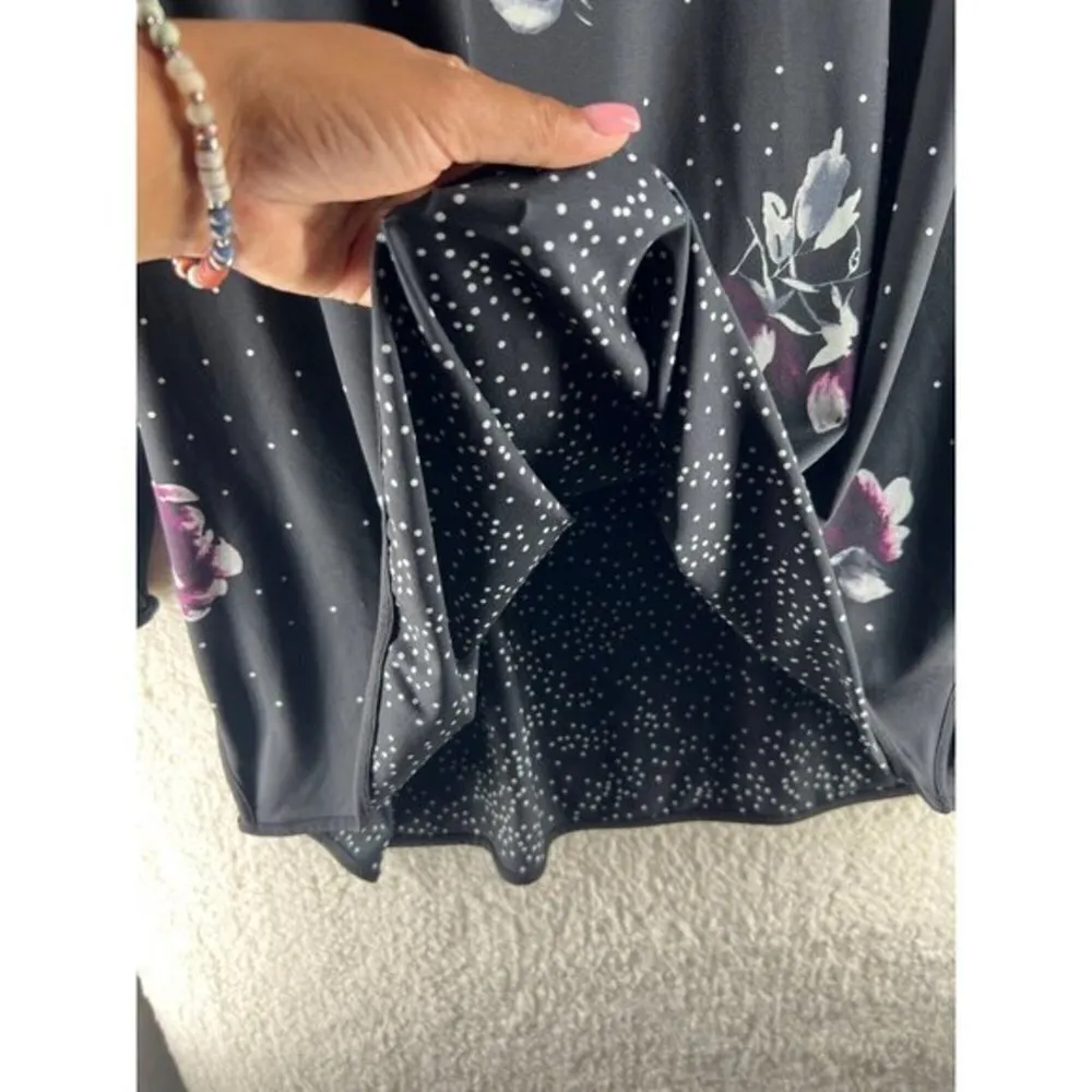 Multiples Womens‎ Tops Size Petite XL Floral Polka Dot Reversible - Image 6