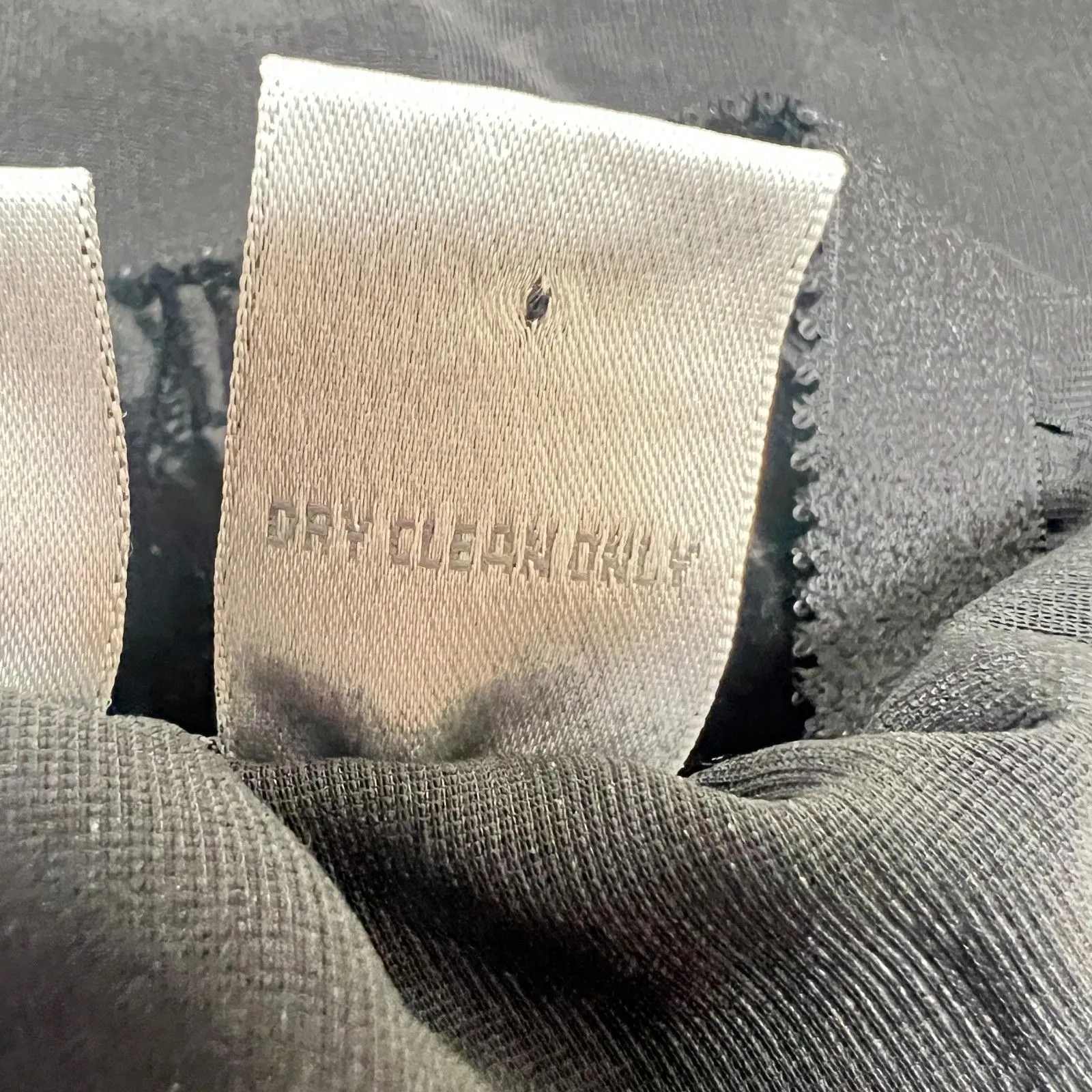 CHICO'S Rayon Silk Velvet Skirt tiered rufffle black Size 2 or M/L whimsygoth - Image 4