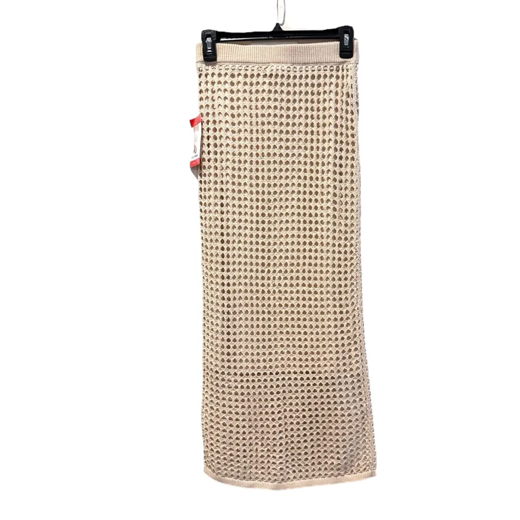 Steve Madden Crochet Skirt Set Lined Boho Chic Resortwear Beige Women’s Size XS - Image 6