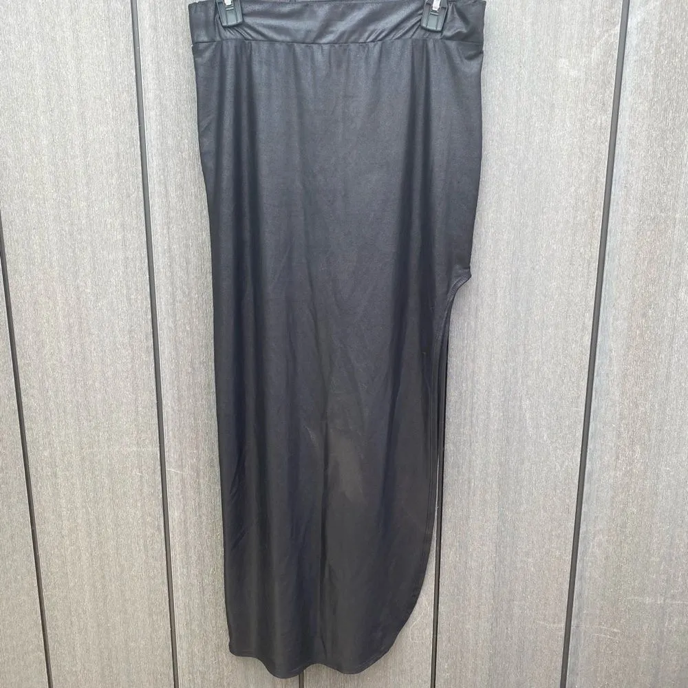 NaNa‎ Shiny Black Skirt Size L - Image 7