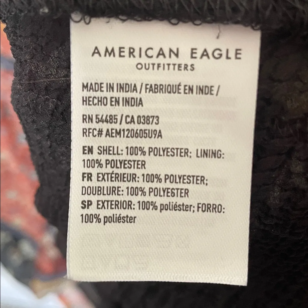 American Eagle Patchwork Tie Back Blouse Large - Image 6