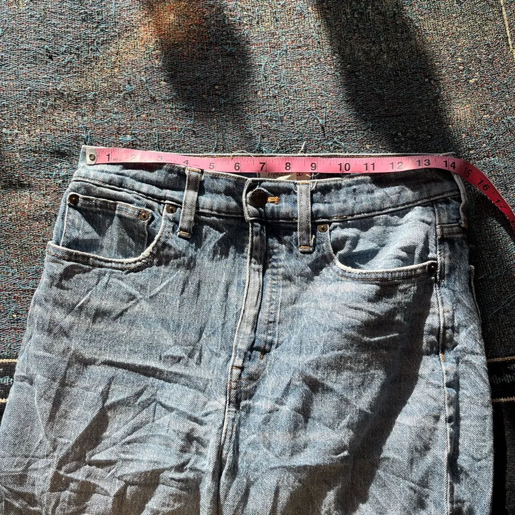 Madewell Classic Straight Jeans Women’s 28 Ultra High Rise Light Wash Denim Y2K - Image 13