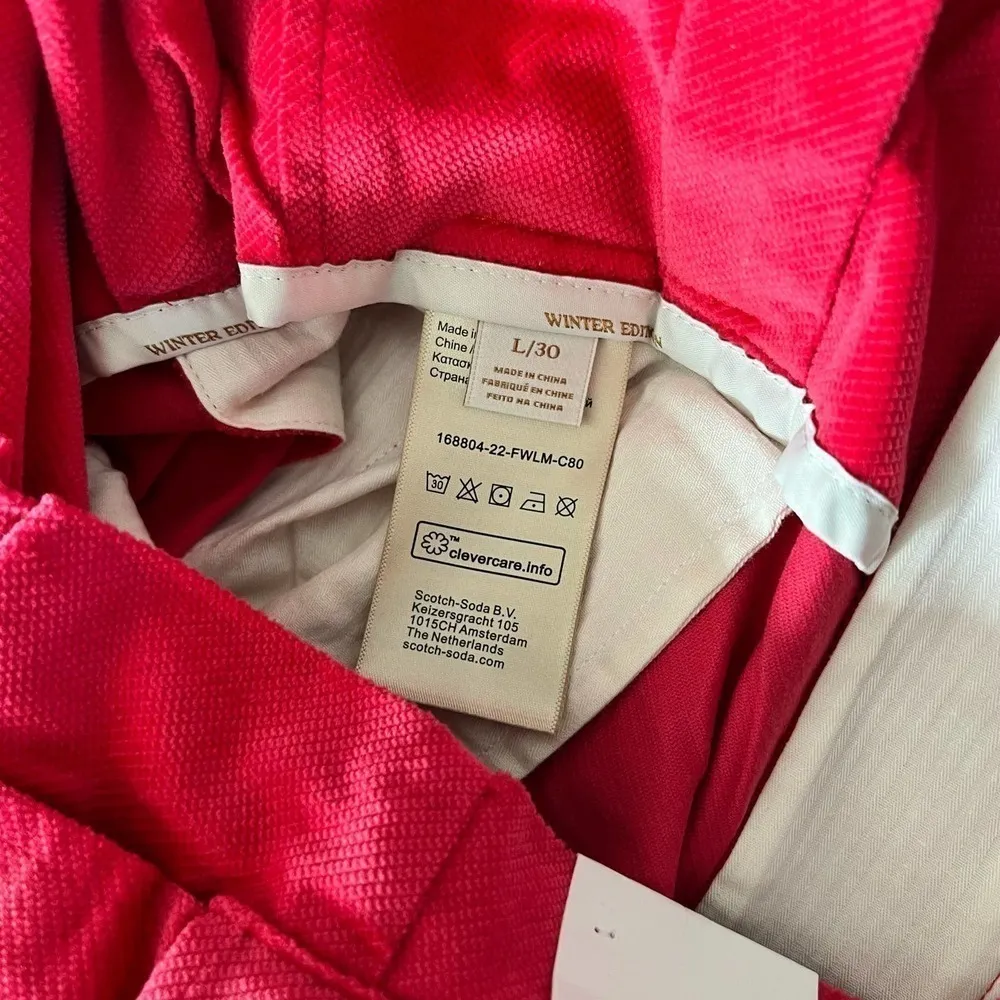 New Women’s Scotch & Soda Daisy High Rise Straight Leg Paper Bag Pant Size L/30 - Image 6