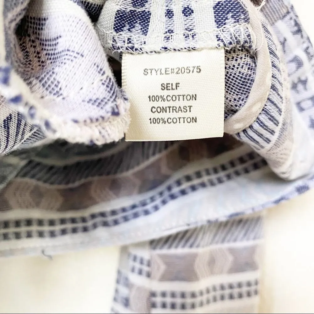 Under Skies Aztec Print Cotton Moto Jacket Size Large - Image 7