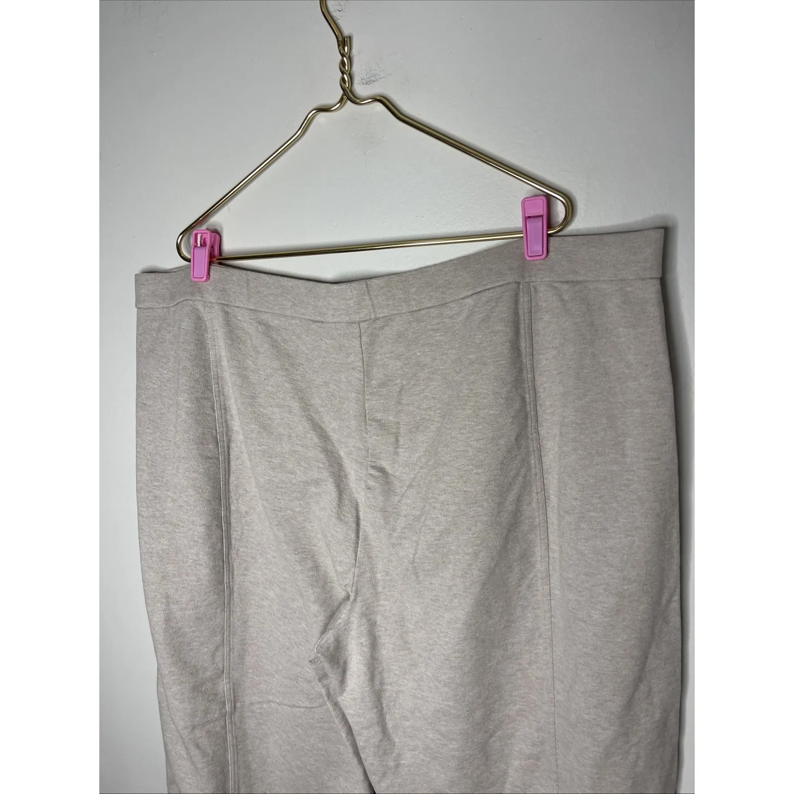 New Plus Eileen Fisher Organic Cotton Beige Crop Straight‎ Leg Pant 3X - Image 7