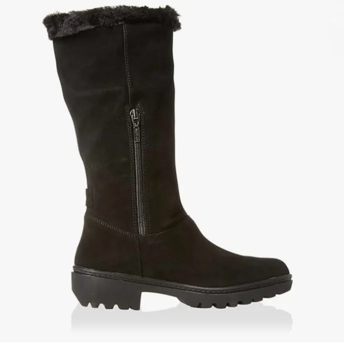 Geox  Women's Black Fur-Lined Boot Size 7 - Image 4