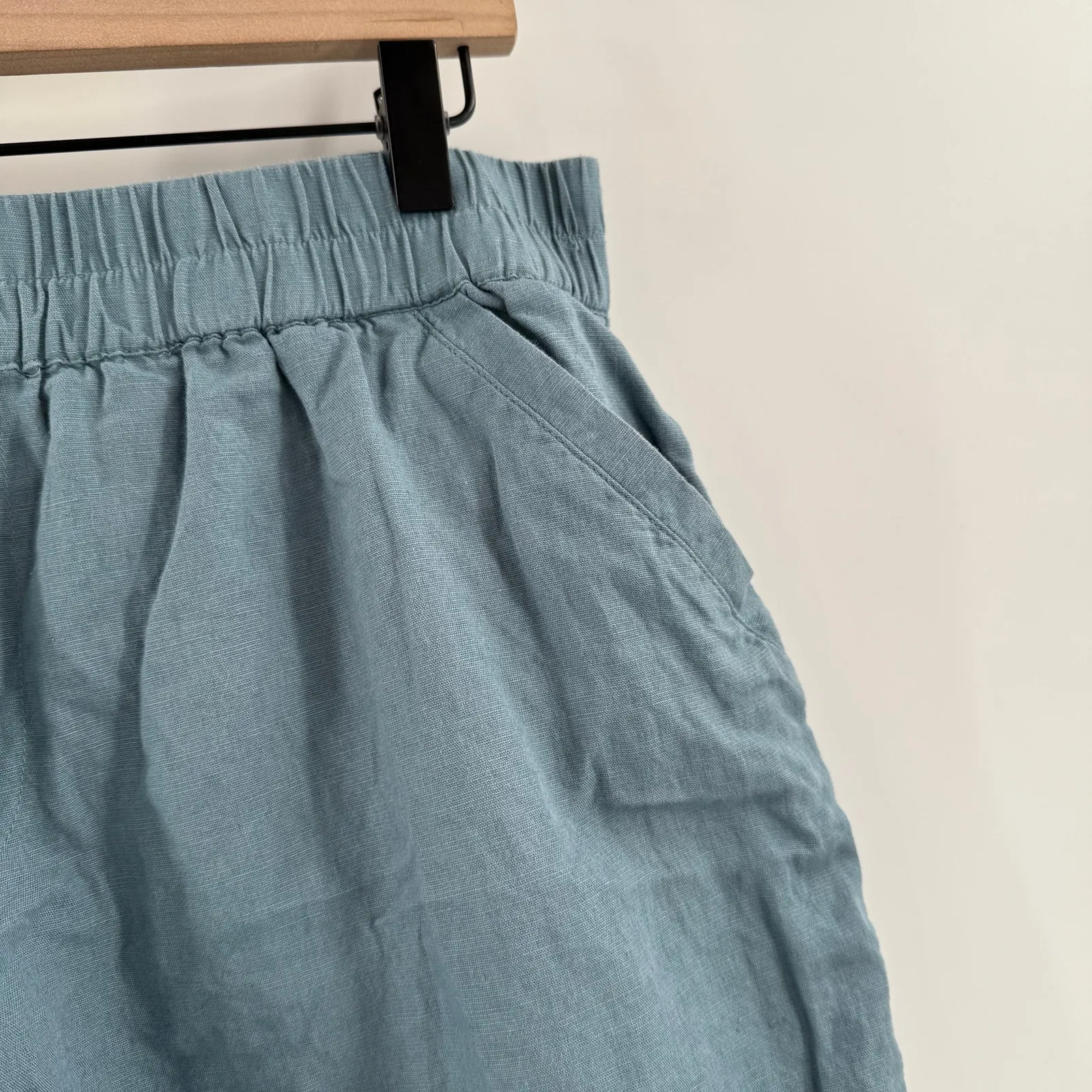 PACT Shorts Size Large Blue The Harbour Tabbed Organic Cotton Hemp Blend Lake - Image 9