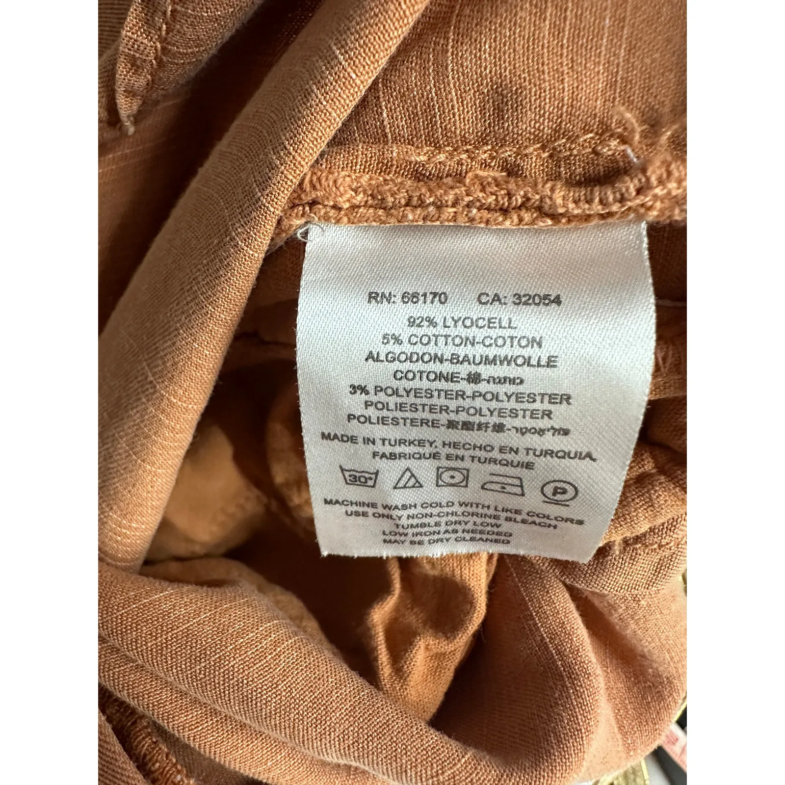 Anthropologie Womens Orange Paperbag High Waisted Pants Size 10 Wide Leg Loose - Image 7